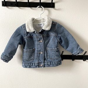 Sherpa jean trucker jacket baby old navy 12-18months
